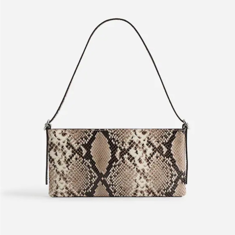 Snakeskin leather mini shoulder bag